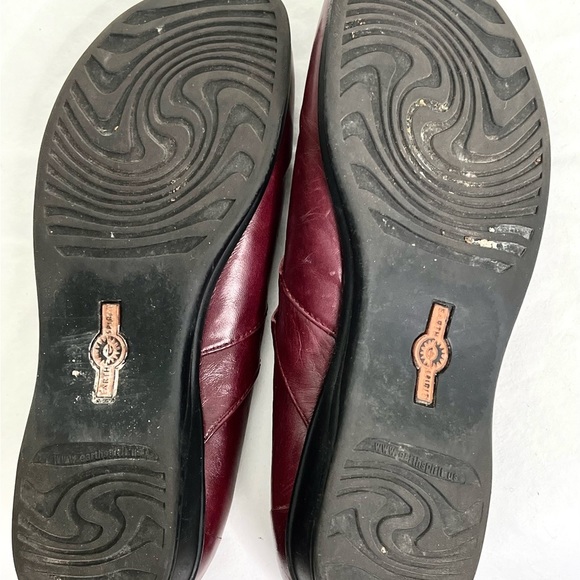 EARTH SPIRT LEATHER COMFORT BURGUNDY COLORED MULES SZ. 9 - Picture 5 of 7